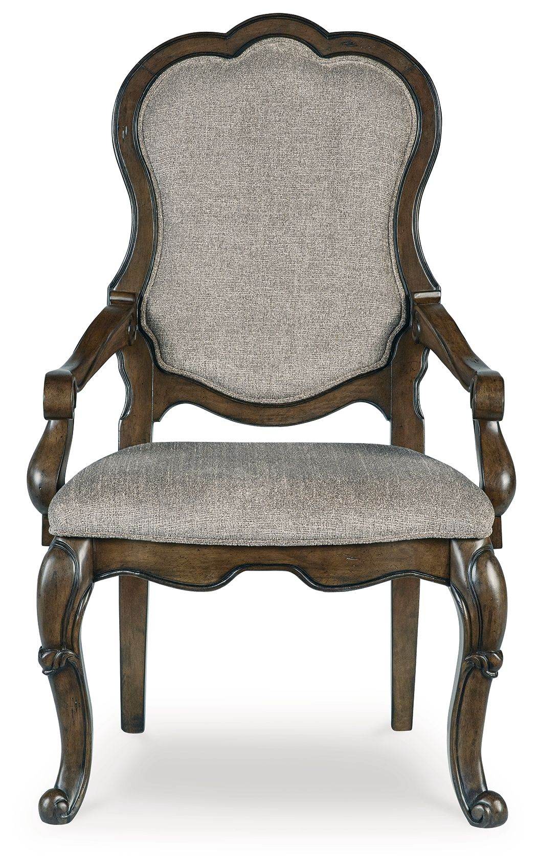Maylee - Dark Brown - Dining Upholstered Arm Chair (Set of 2) - Forward Furniture