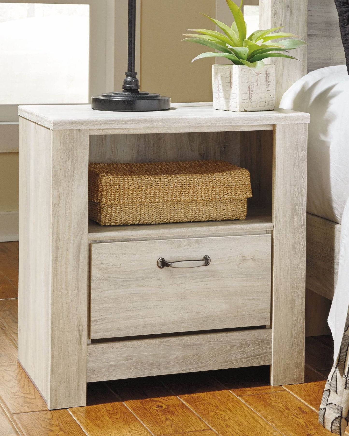 Bellaby - Whitewash - One Drawer Night Stand - Forward Furniture