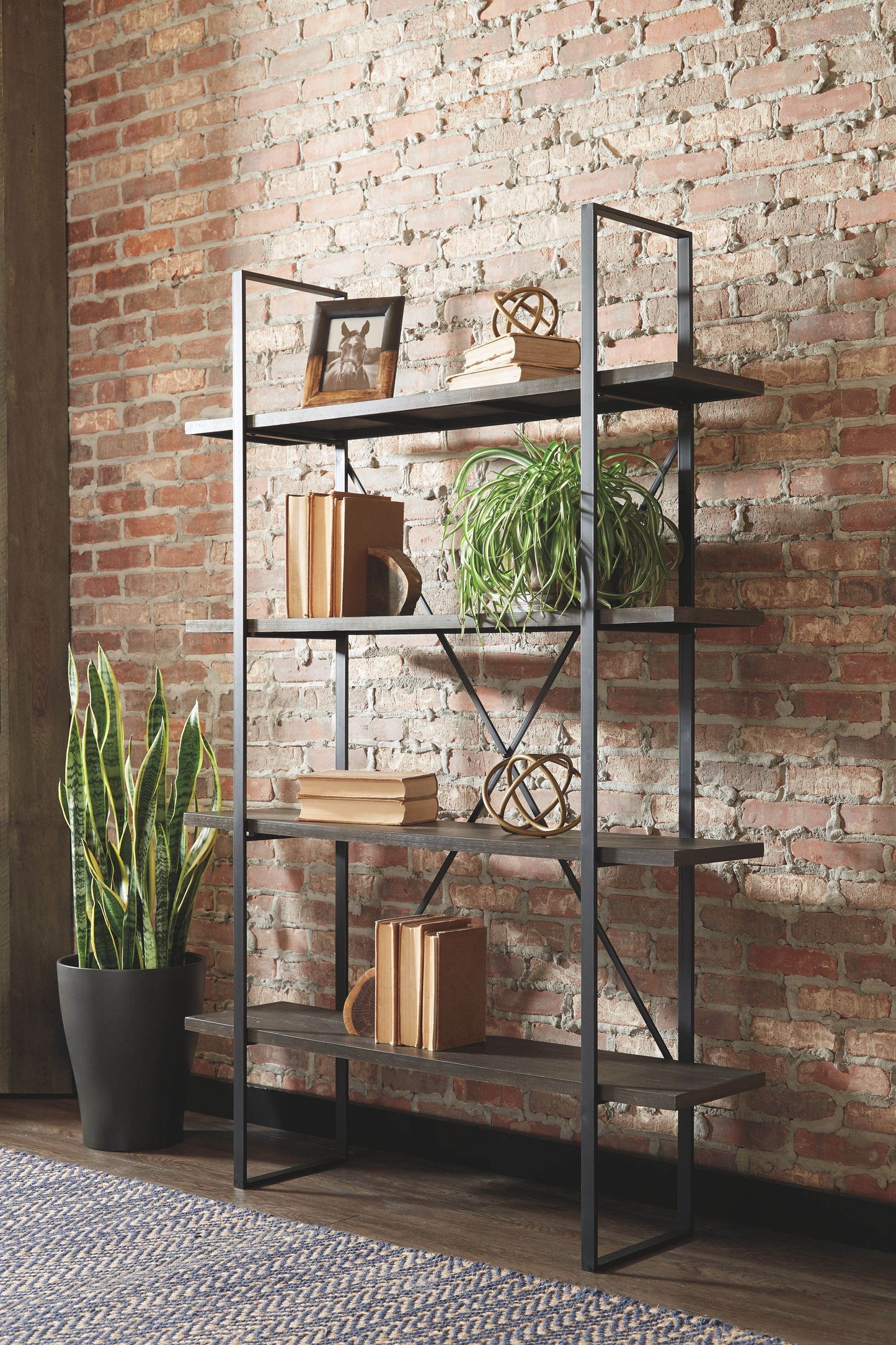 Gilesgrove - Black / Gray - Bookcase - Forward Furniture