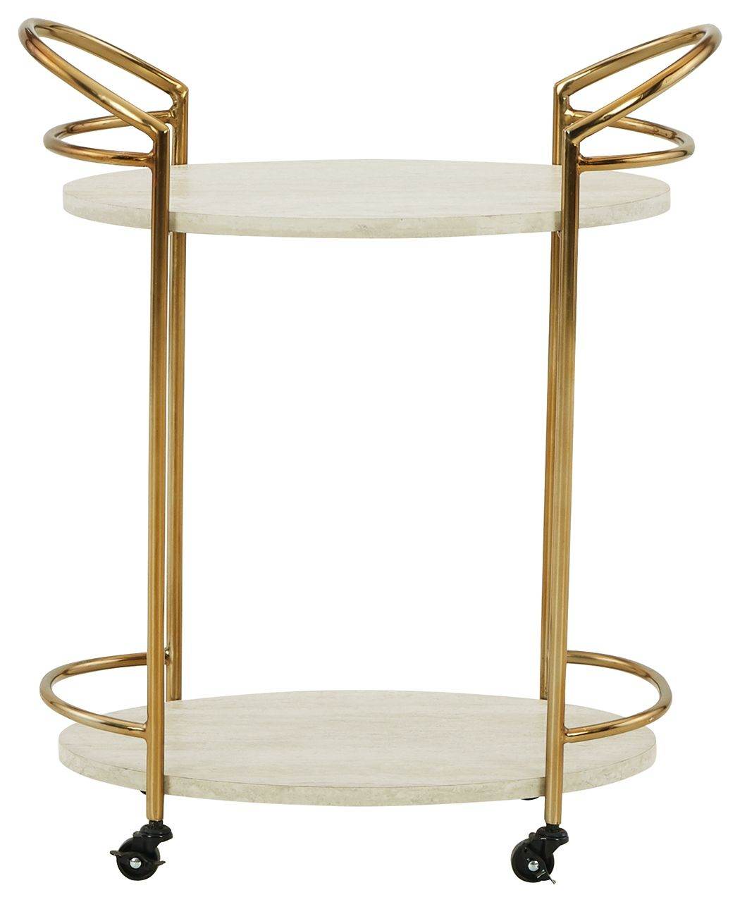 Tarica - Cream / Gold Finish - Bar Cart - Forward Furniture