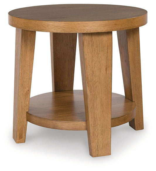 Kristiland - Light Brown - Round End Table - Forward Furniture