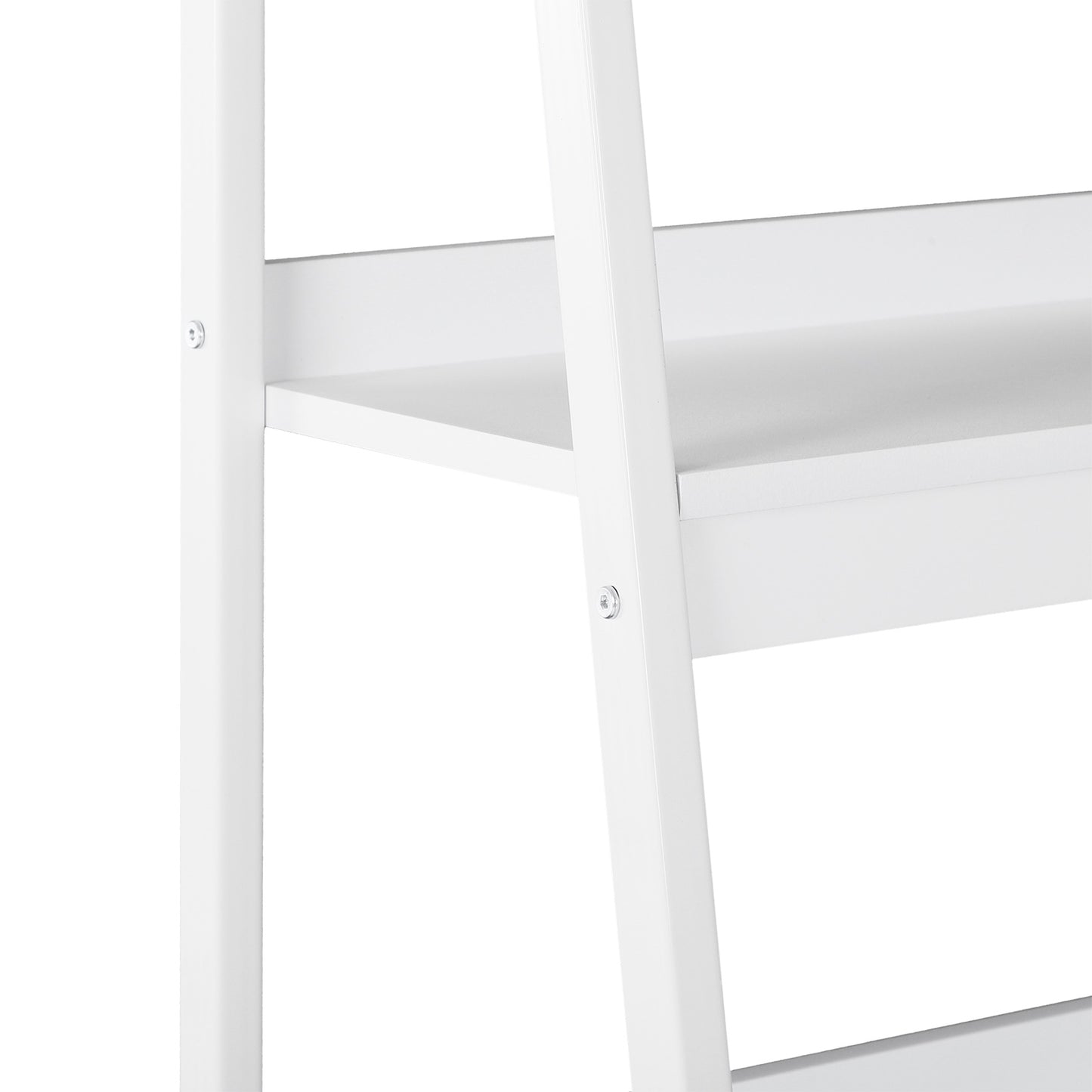 Set of 2, 4 Tier Ladder Shelf Bookcase, Multi-Use Display Rack, Storage Shelving Unit Display Stand, Flower Plant Stand, Home Office Furniture, White