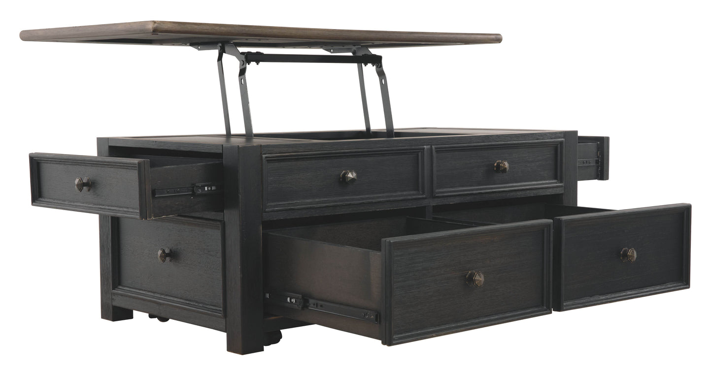 Tyler Creek - Grayish Brown / Black - Lift Top Cocktail Table - Forward Furniture