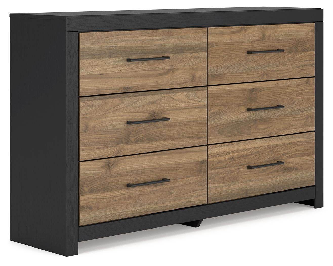 Vertani - Black / Honey Brown - Six Drawer Dresser - Forward Furniture