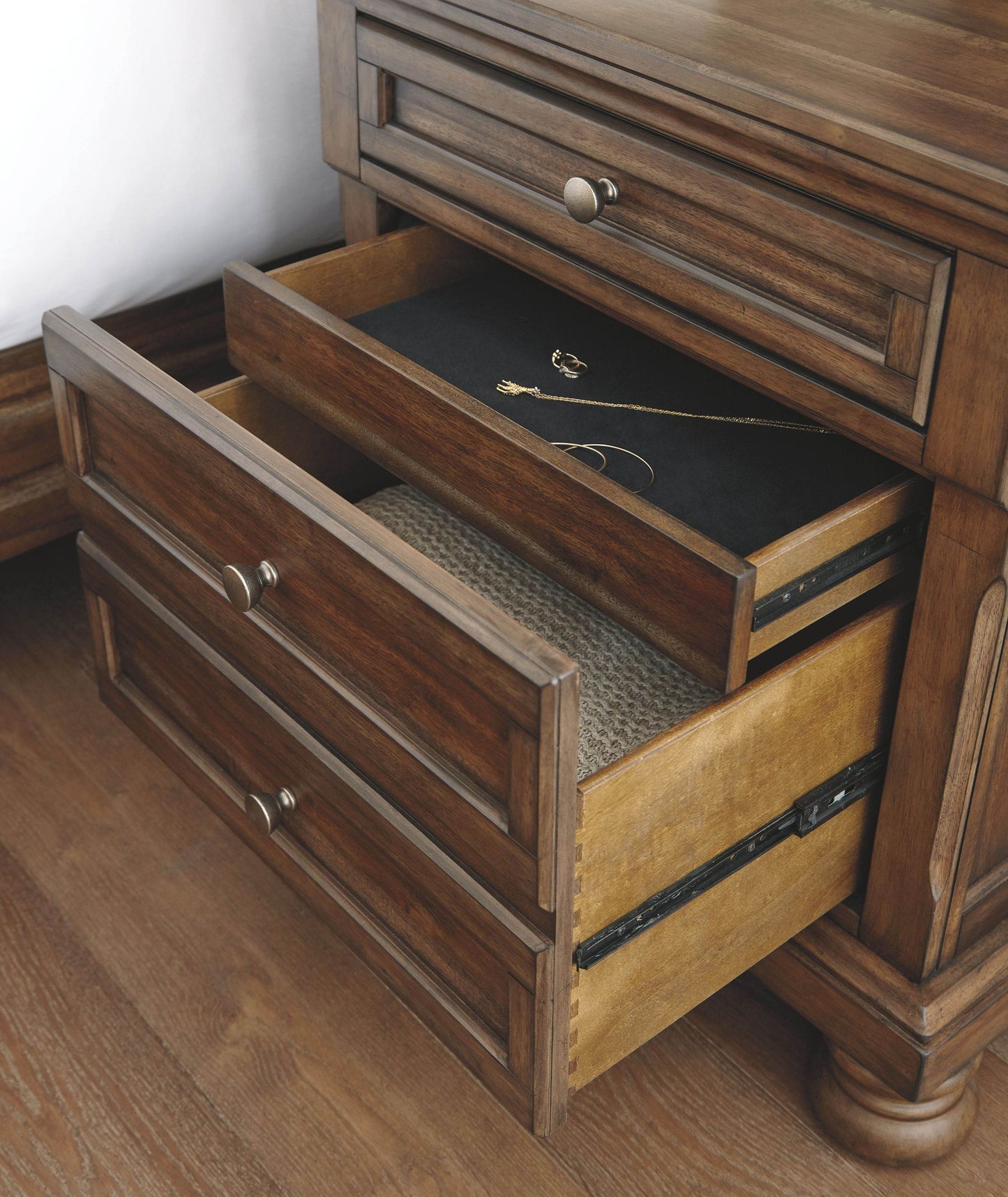 Flynnter - Medium Brown - Two Drawer Night Stand - Forward Furniture