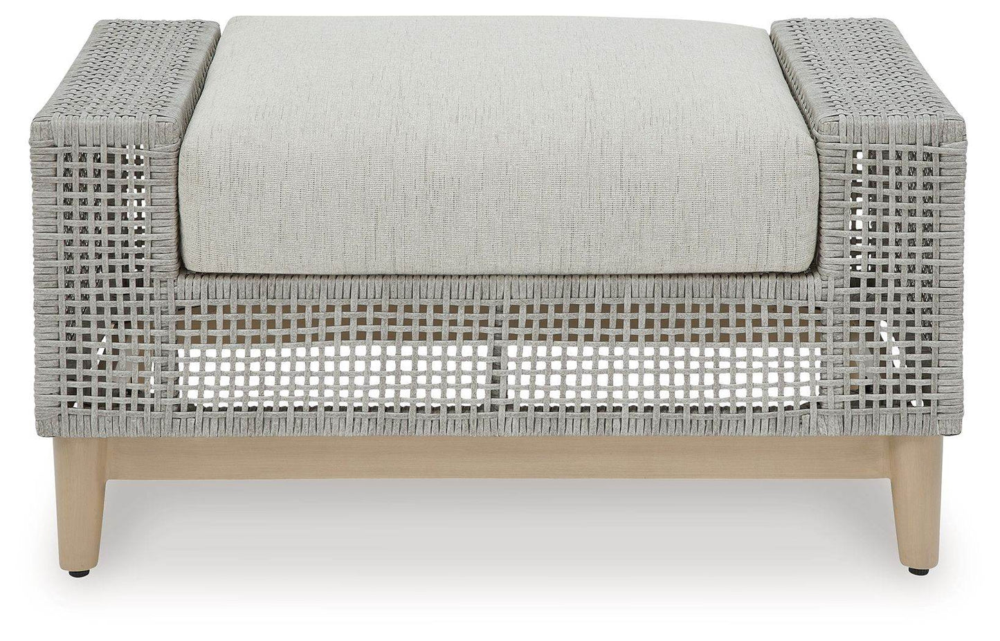 Seton Creek - Gray - Ottoman With Cushion - Forward Furniture