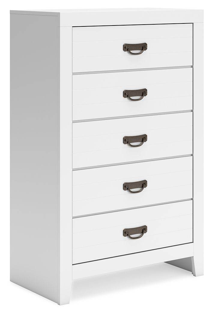 Binterglen - White - Five Drawer Chest - Forward Furniture