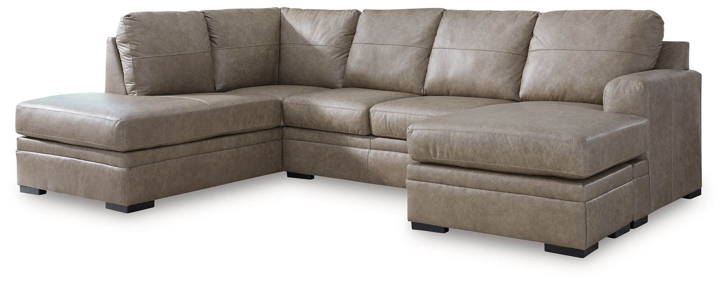 Amuleto - Desert - 2-Piece Sectional With Laf Corner Chaise - Leather Match - Forward Furniture