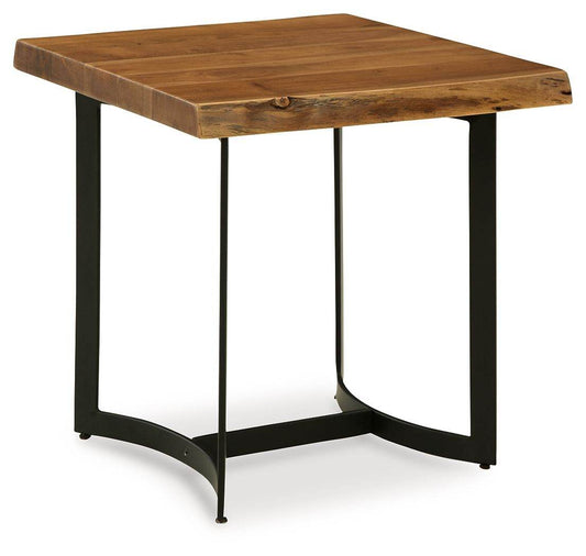 Fortmaine - Brown / Black - Rectangular End Table - Forward Furniture