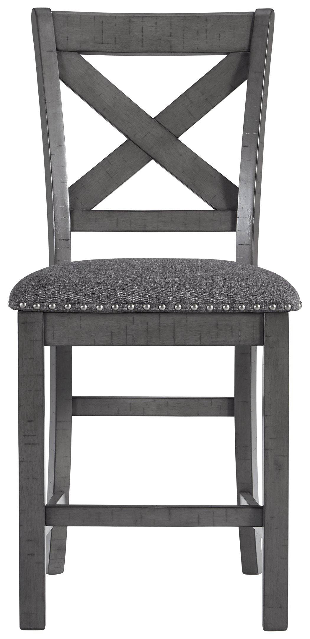 Myshanna - Gray - Upholstered Barstool (Set of 2) - Forward Furniture