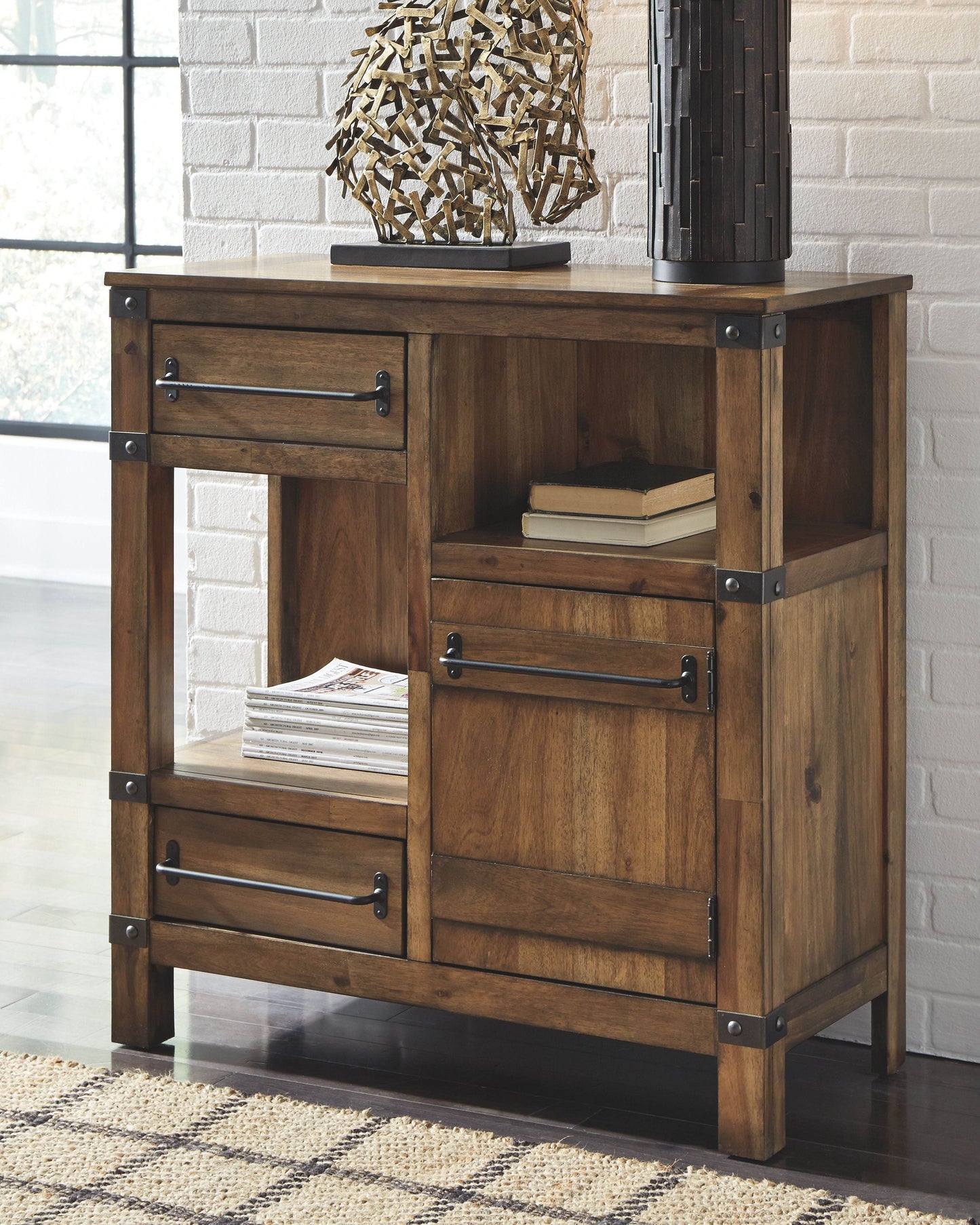 Roybeck - Light Brown / Bronze - Accent Cabinet - Forward Furniture