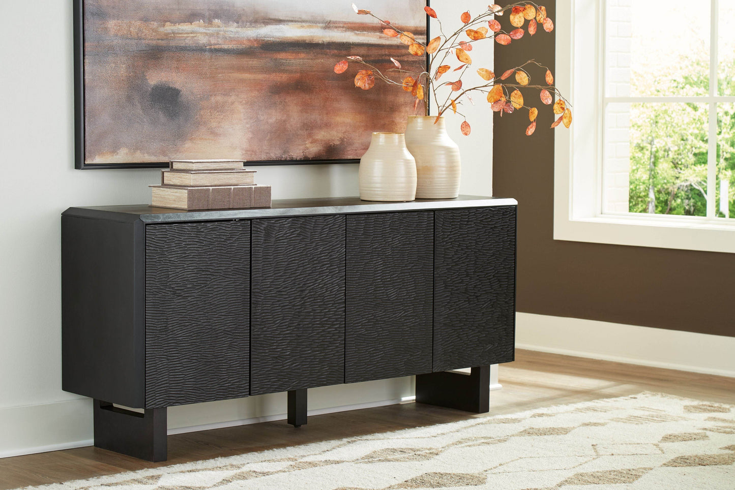 Farrelmore - Black - Accent Cabinet - Forward Furniture