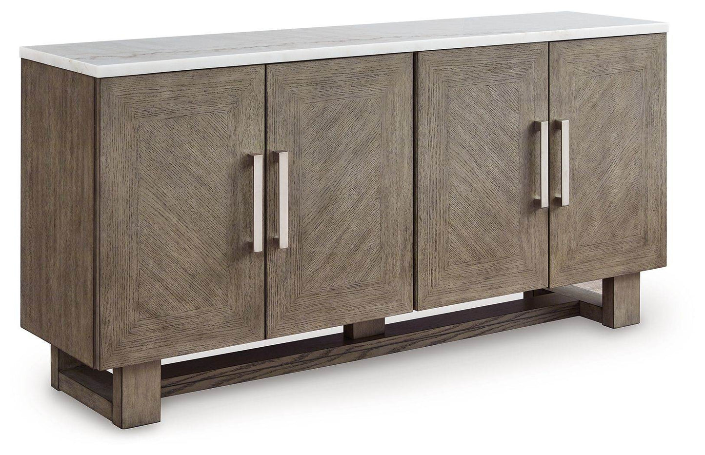 Loyaska - Grayish Brown / White - Extra Large TV Stand - Forward Furniture