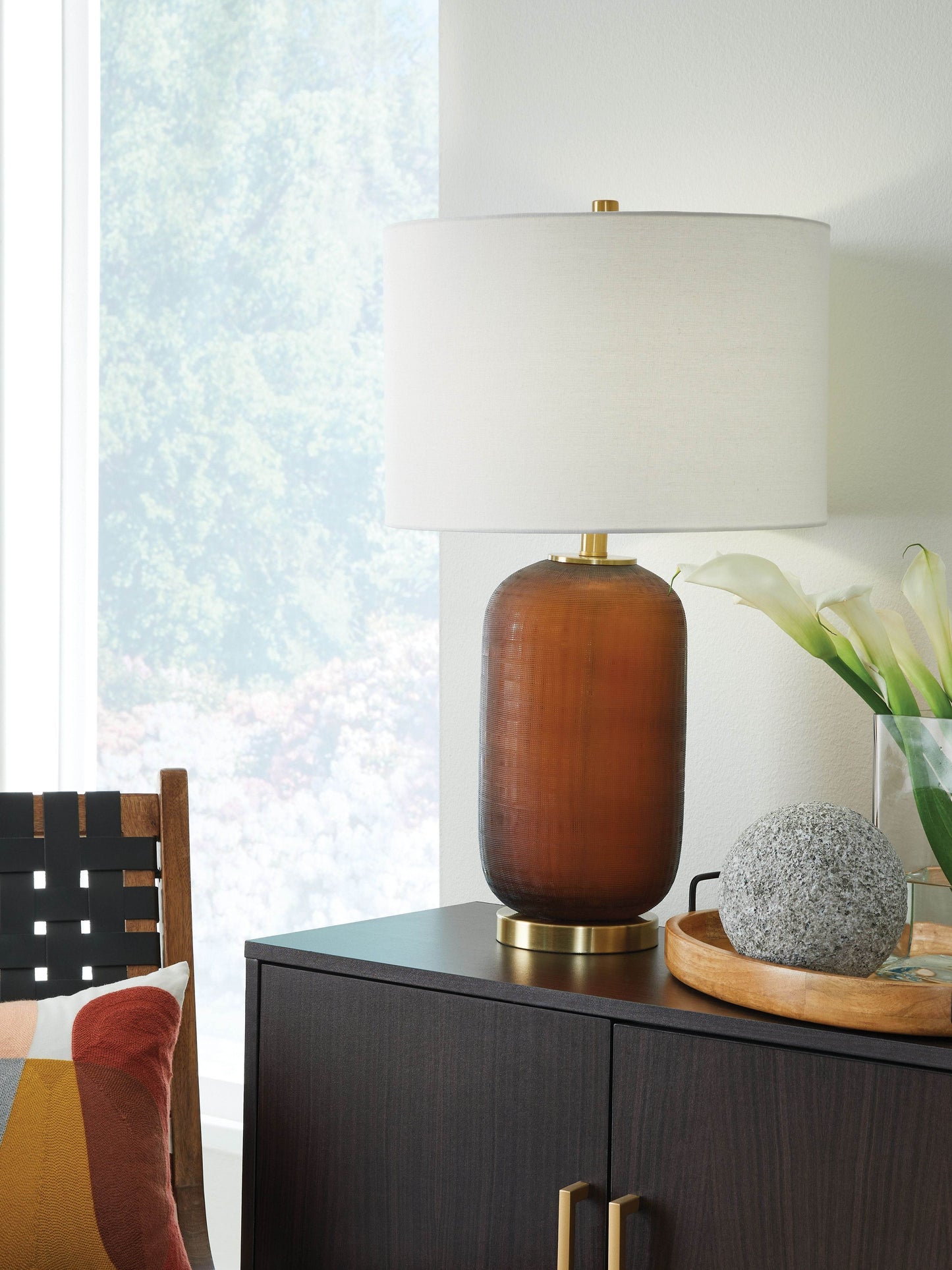 Farberman - Amber - Glass Table Lamp - Forward Furniture