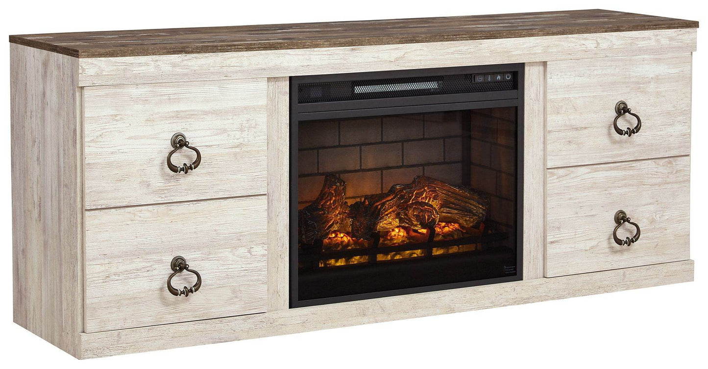 Willowton - Entertainment Center With Fireplace Option - Forward Furniture