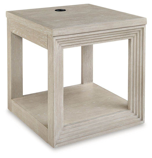 Marxhart - Bisque - Square End Table - Forward Furniture
