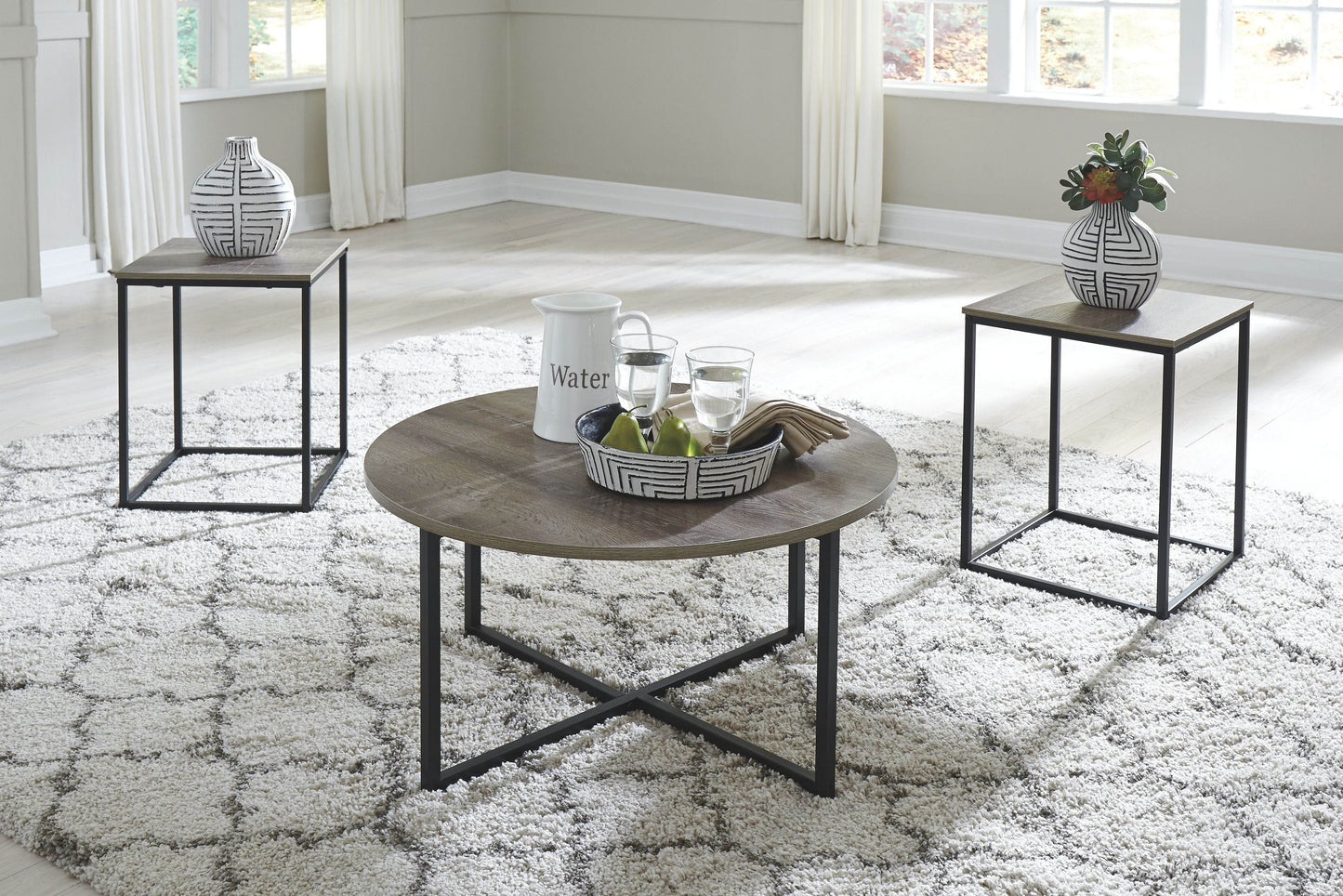 Wadeworth - Brown / Beige - Occasional Table Set (Set of 3) - Forward Furniture