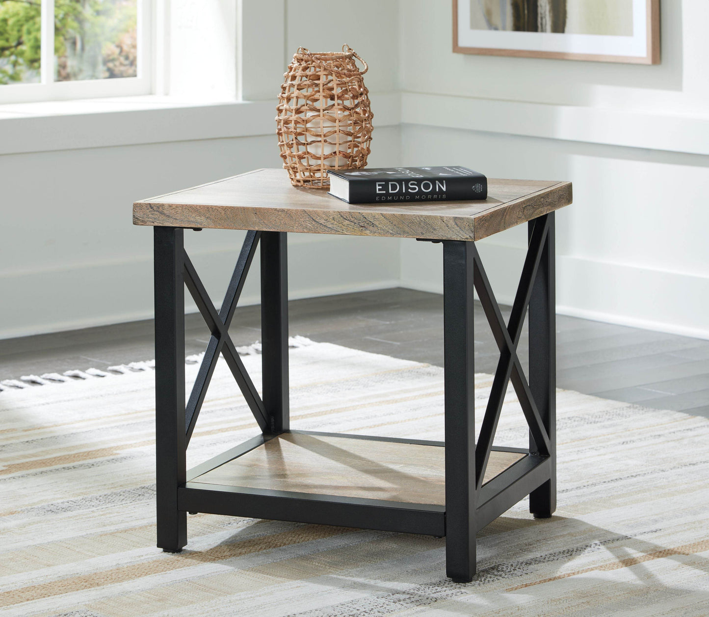 Bristenfort - Brown / Black - Rectangular End Table - Forward Furniture
