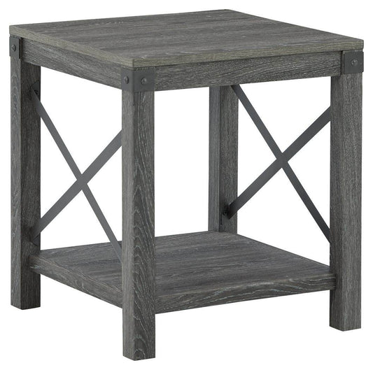 Freedan - Grayish Brown - Square End Table - Forward Furniture