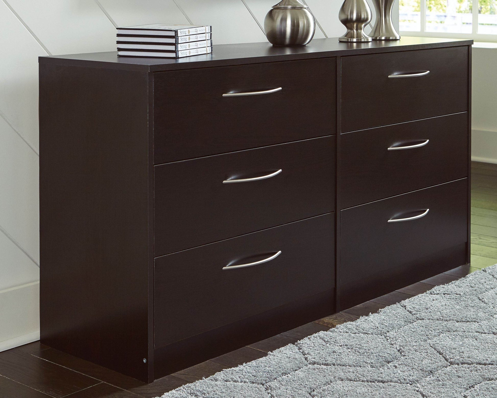 Finch - Black - Six Drawer Dresser - Forward Furniture
