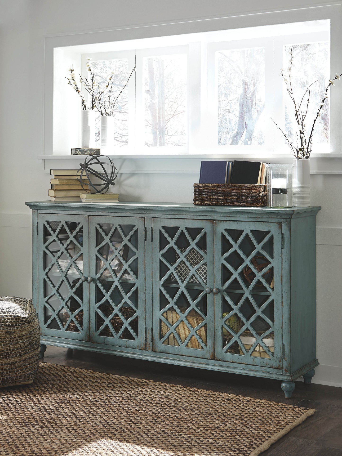 Mirimyn - Antique Teal - Accent Cabinet - Vintage Finish - Forward Furniture