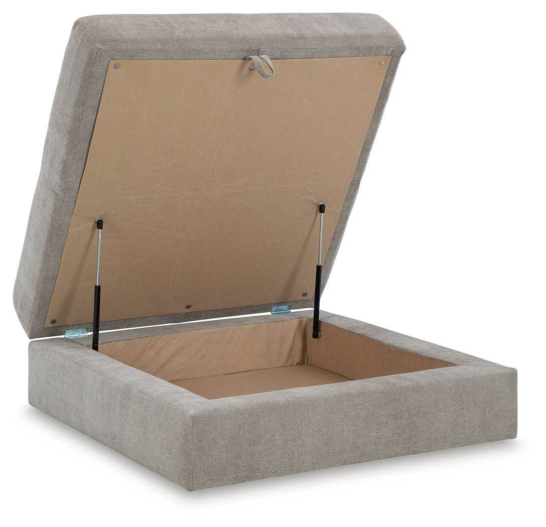 Aslan Court - Pebble - Ottoman With Storage - Forward Furniture