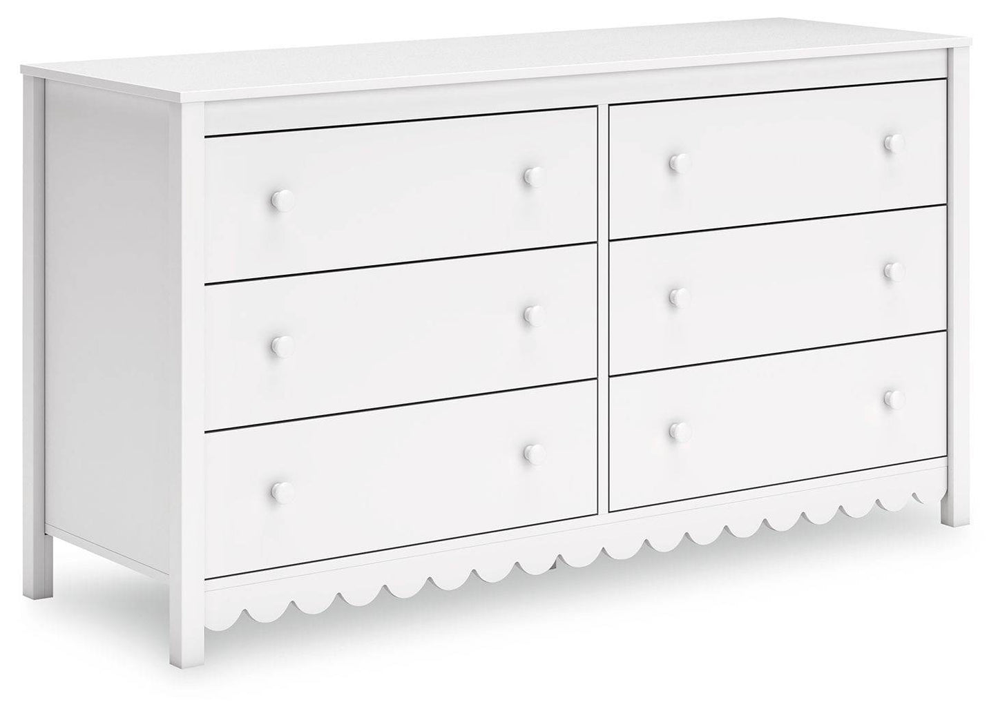 Hallityn - White - Six Drawer Dresser - Forward Furniture