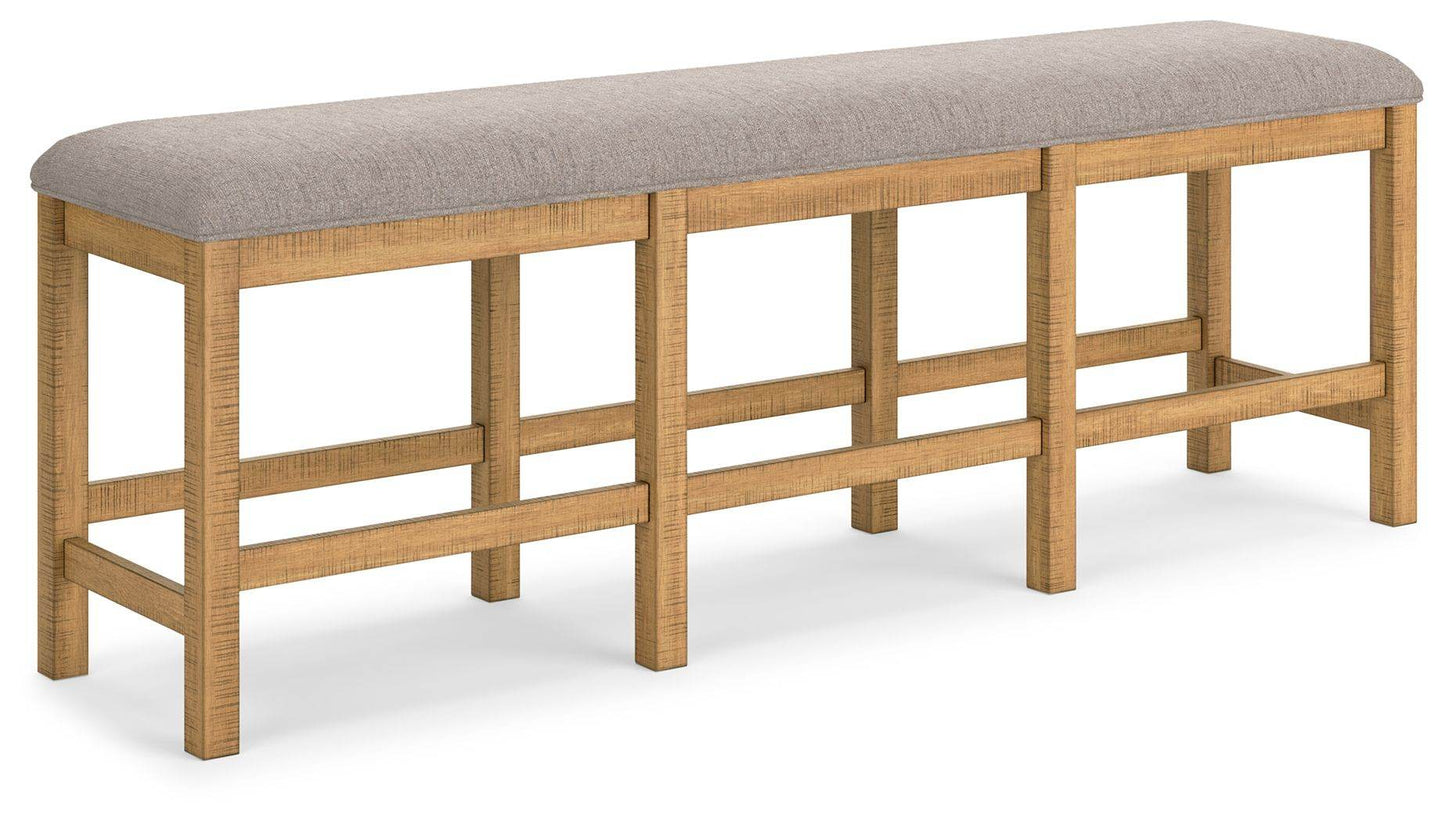 Havonplane - Brown - XL Counter Height Upholstered Dining Bench - Forward Furniture