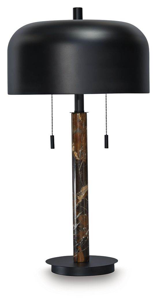 Alanbert - Brown / Black - Metal Table Lamp - Forward Furniture