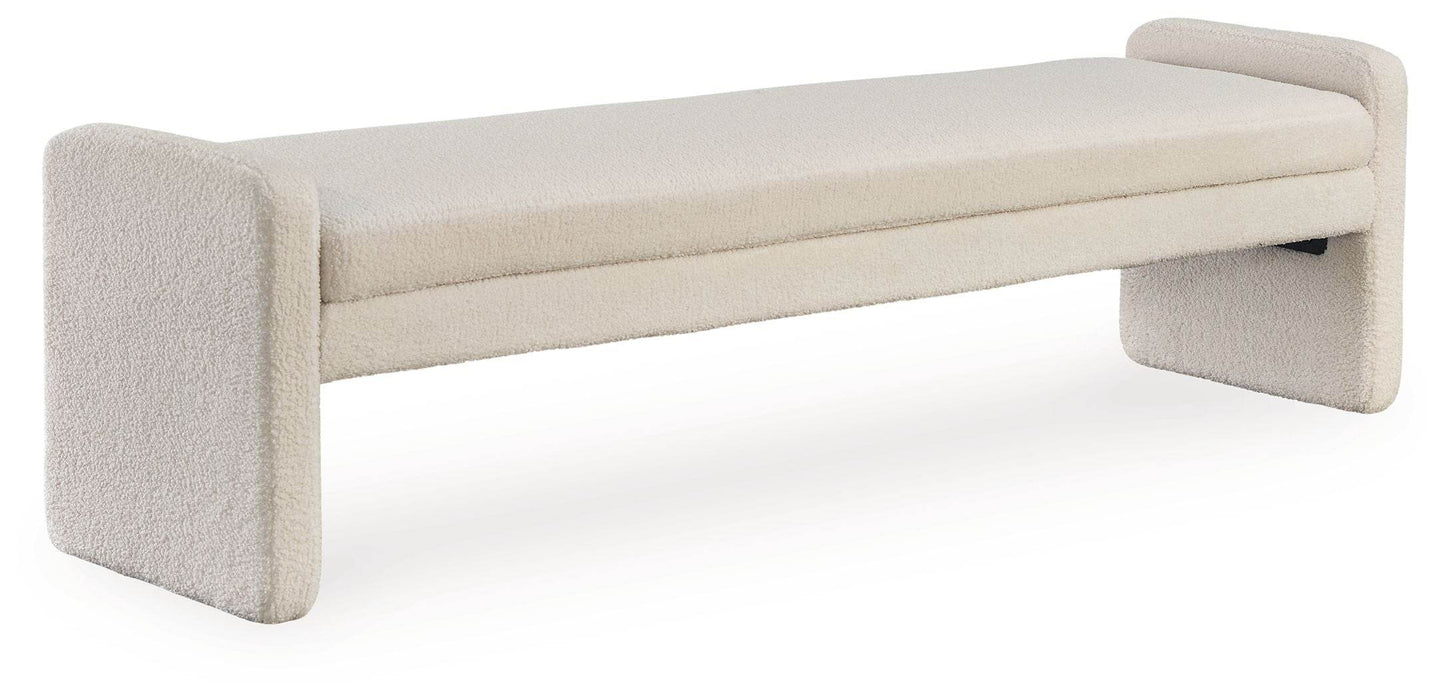 Lembertson - Ecru - Accent Bench - Forward Furniture