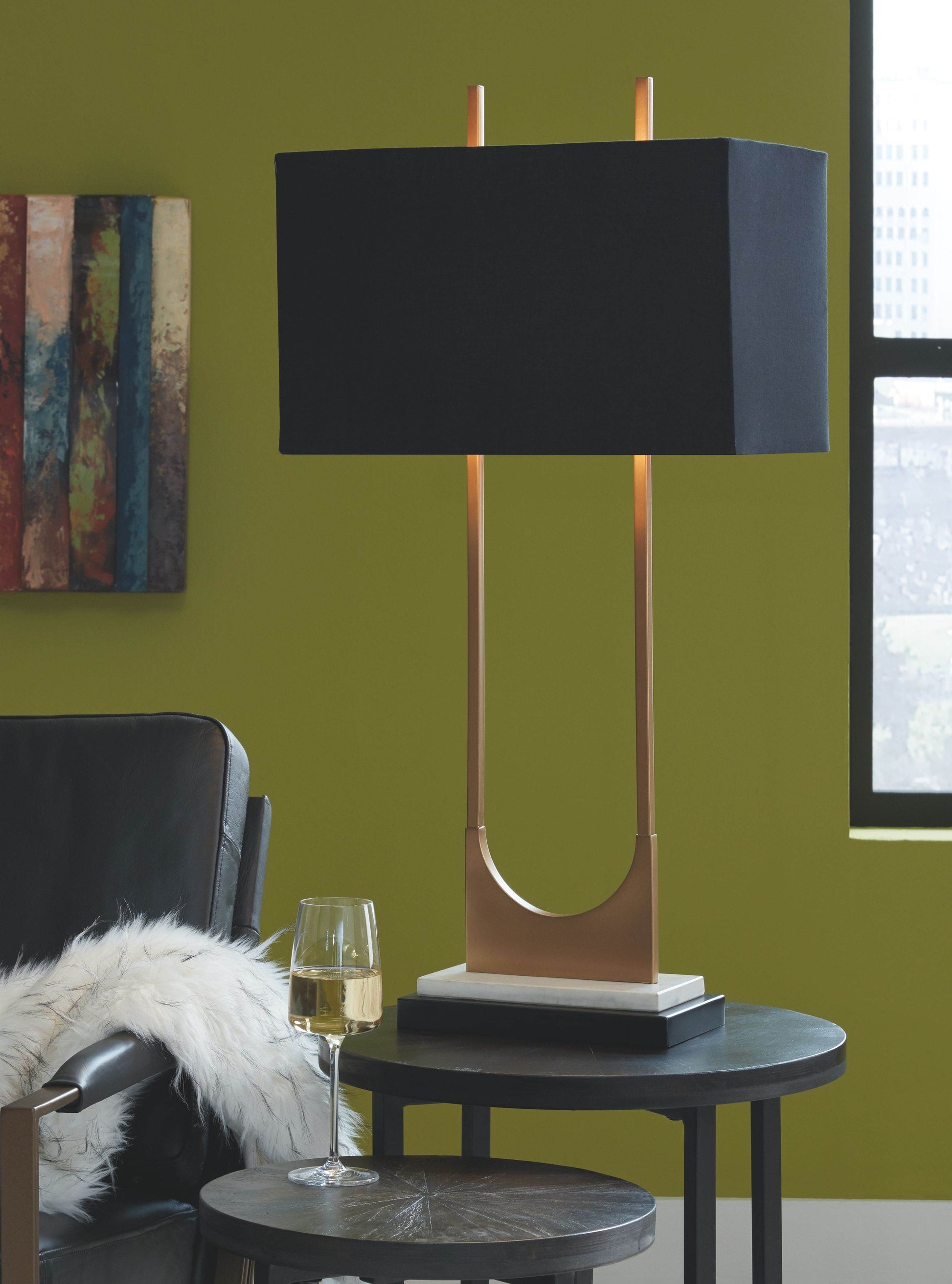 Malana - Brass Finish - Metal Table Lamp - Forward Furniture