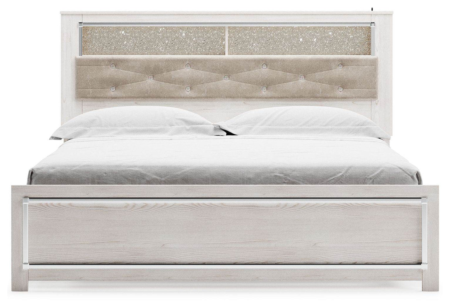 Altyra - White - King Bookcase Panel Bed - Forward Furniture