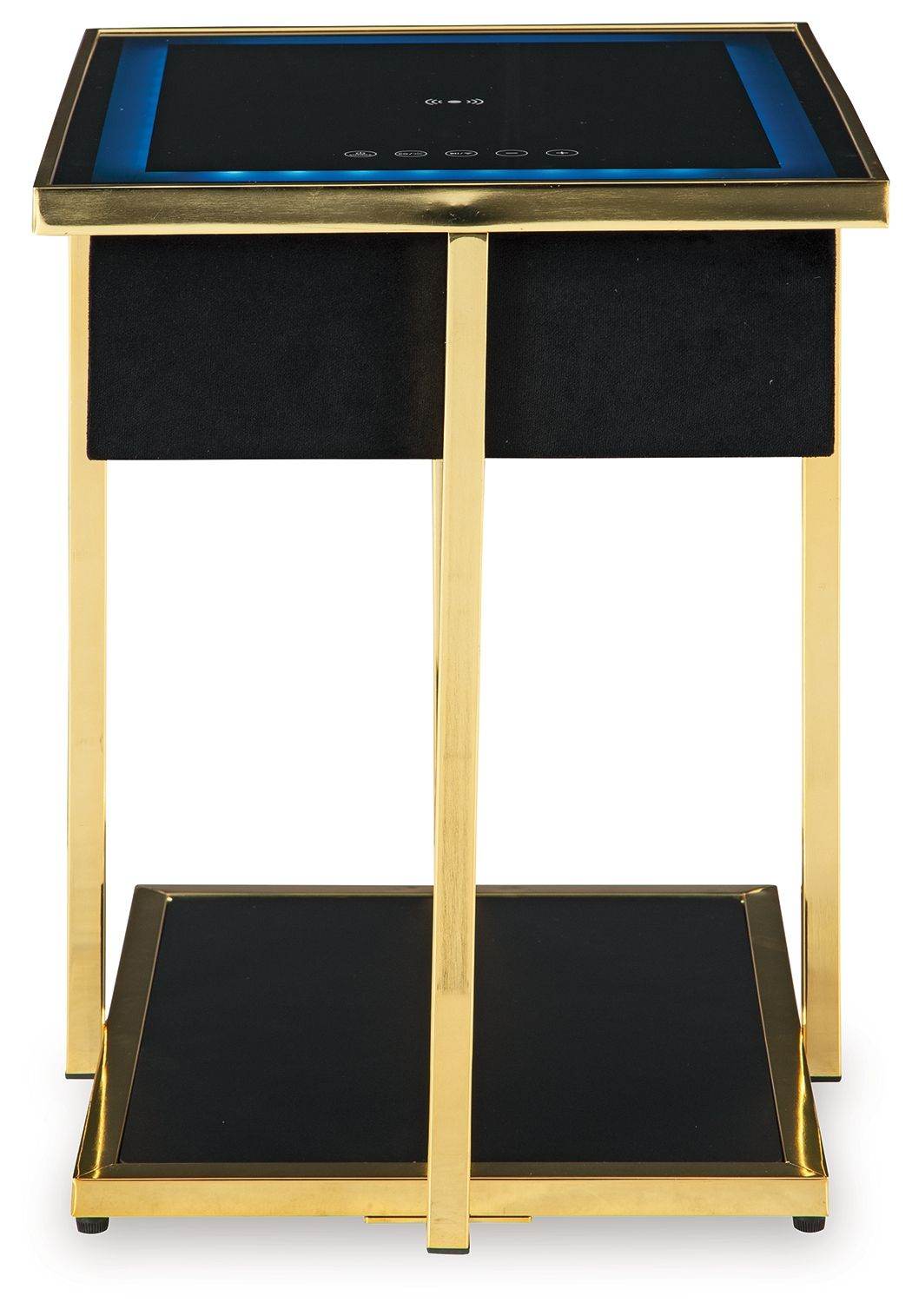 Rexwell - Black / Gold Finish - Accent Table With Speaker - Forward Furniture
