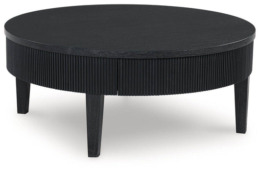 Marstream - Black - Round Cocktail Table - Forward Furniture