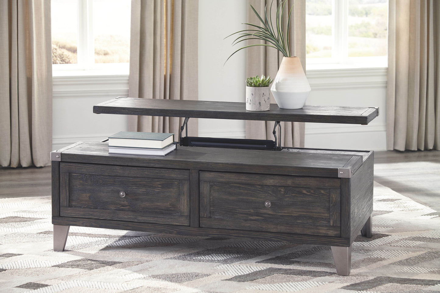 Todoe - Dark Gray - Lift Top Cocktail Table - Forward Furniture