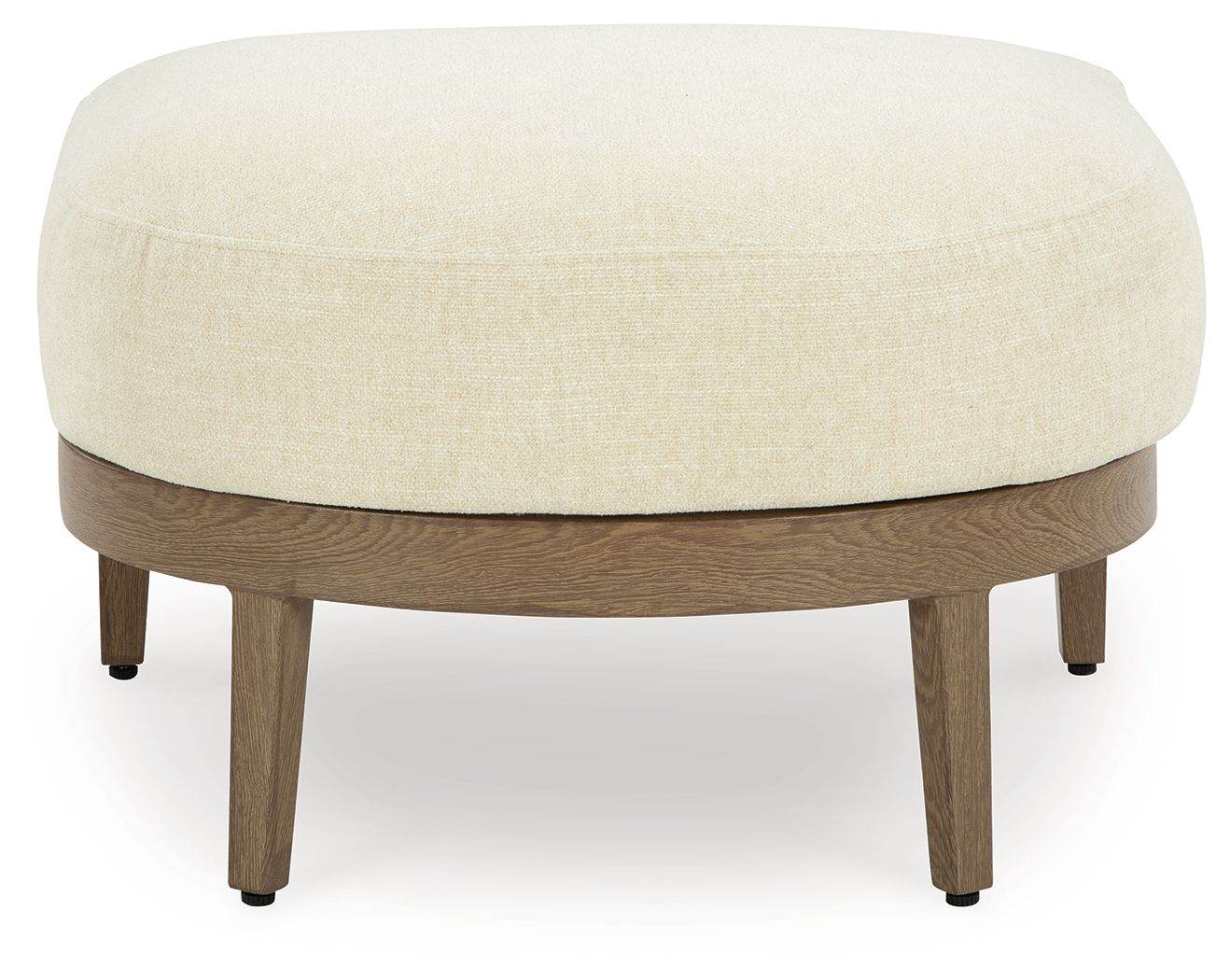 Serene Bay - Dark Brown / White - Ottoman With Cushion - Forward Furniture