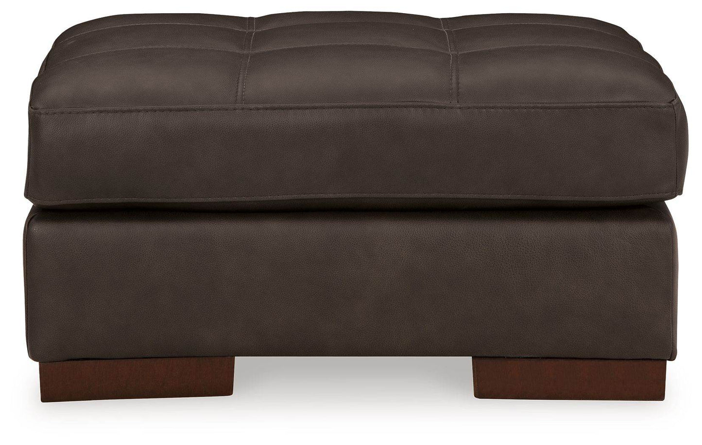Luigi - Thunder - Ottoman - Leather Match - Forward Furniture