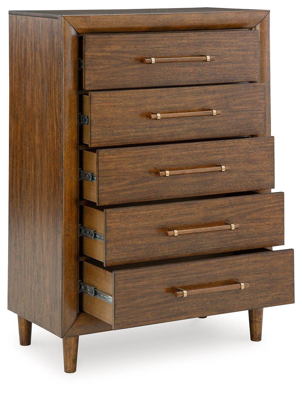 Lyncott - Brown - Five Drawer Chest - Forward Furniture