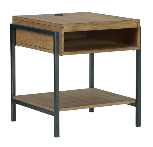 Fridley - Brown / Black - Rectangular End Table - Forward Furniture