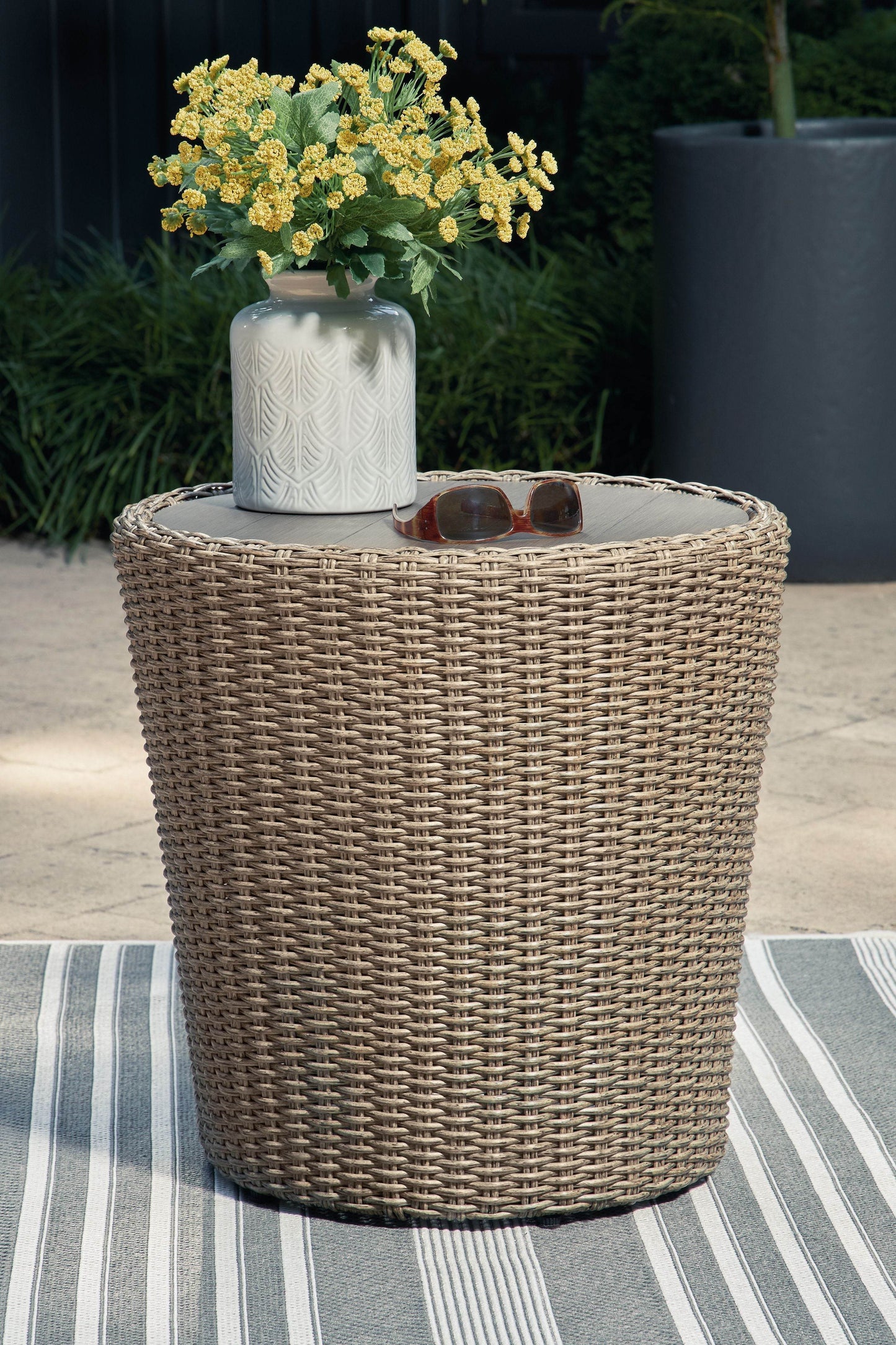 Danson - Beige - Round End Table - Forward Furniture