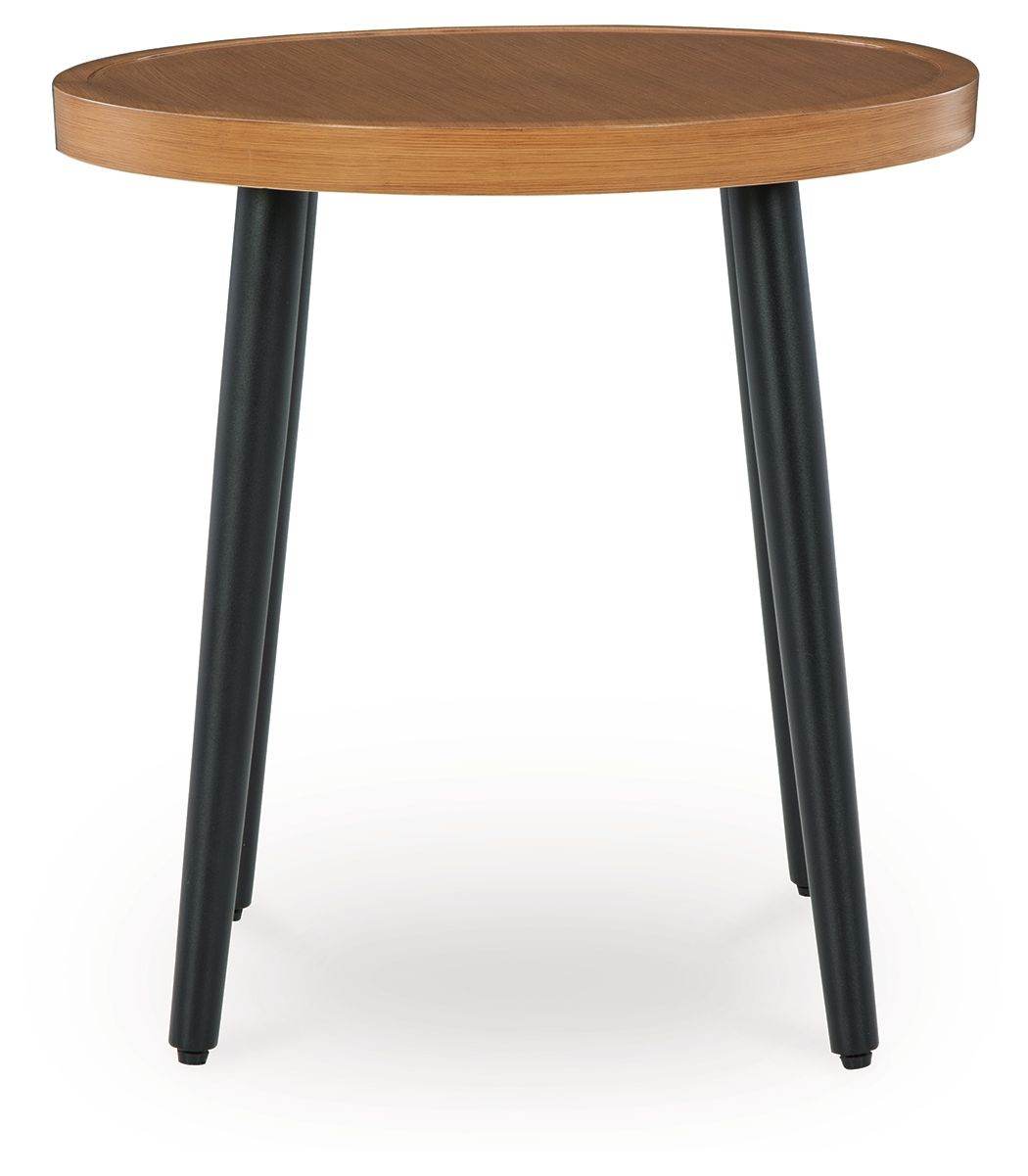 Horizon Hall - Two-tone Brown - Round End Table - Forward Furniture