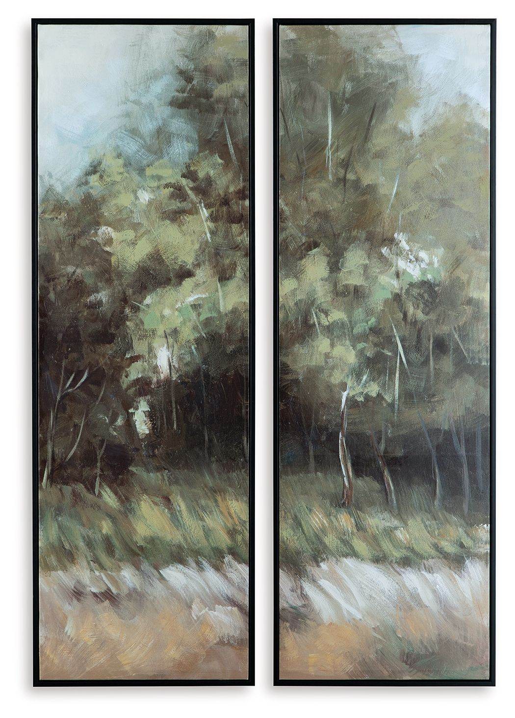 Dansot - Green / Brown - Wall Art Set (Set of 2) - Forward Furniture