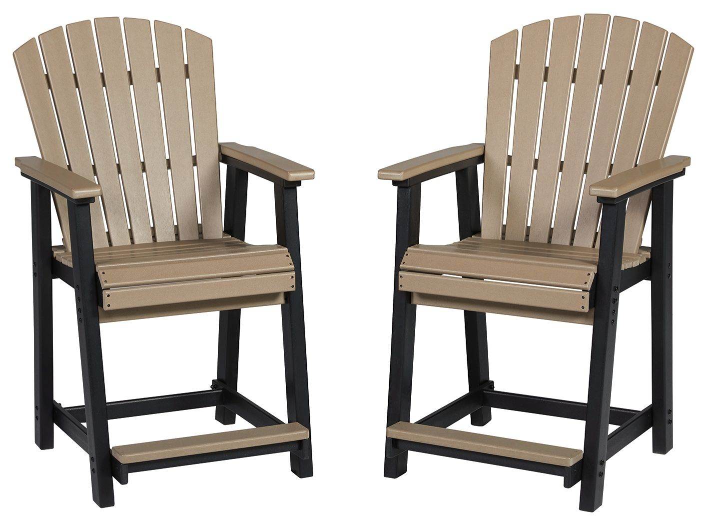 Fairen Trail - Black / Driftwood - Barstool (Set of 2) - Forward Furniture