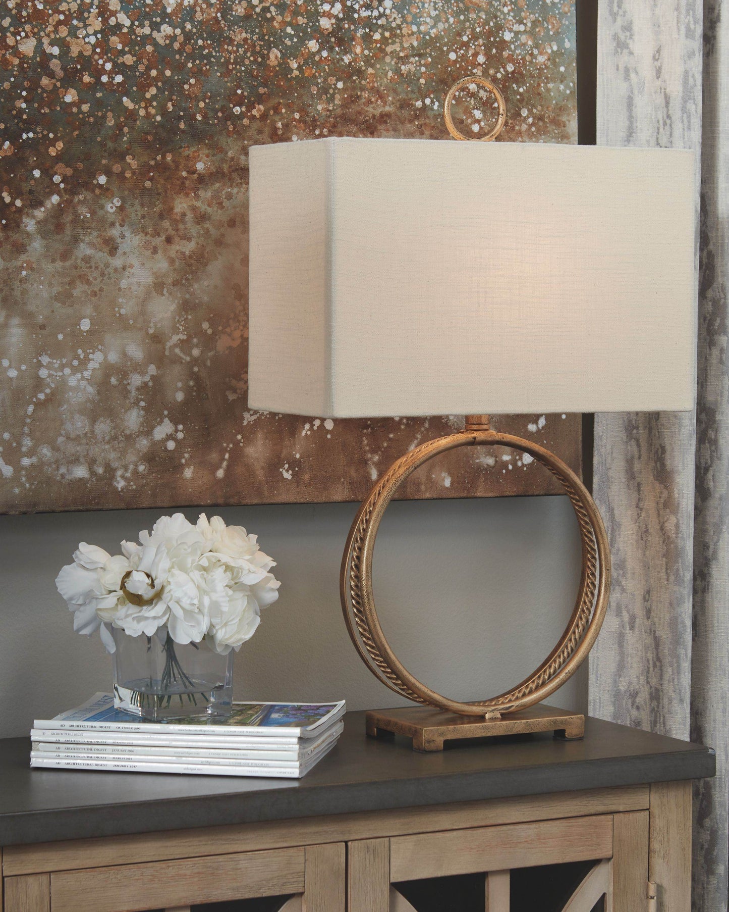 Mahala - Antique Gold Finish - Metal Table Lamp - Forward Furniture