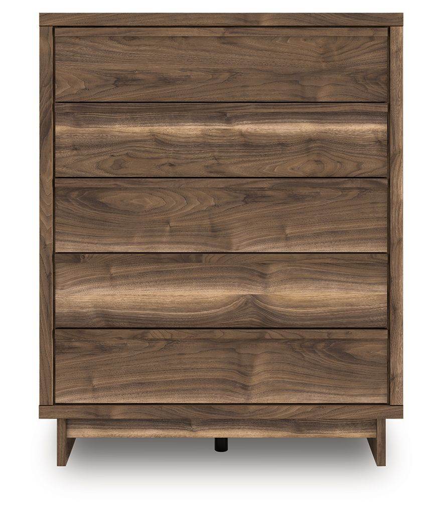 Chirason - Brown - Five Drawer Wide Chest - Forward Furniture