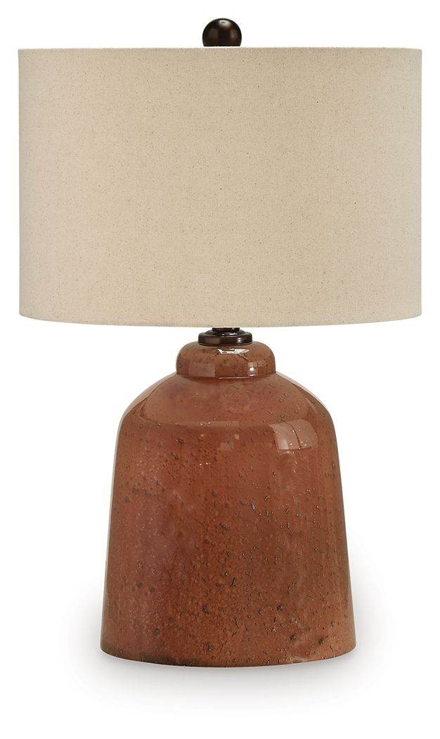 Aaleahya - Rust - Glass Table Lamp - Forward Furniture