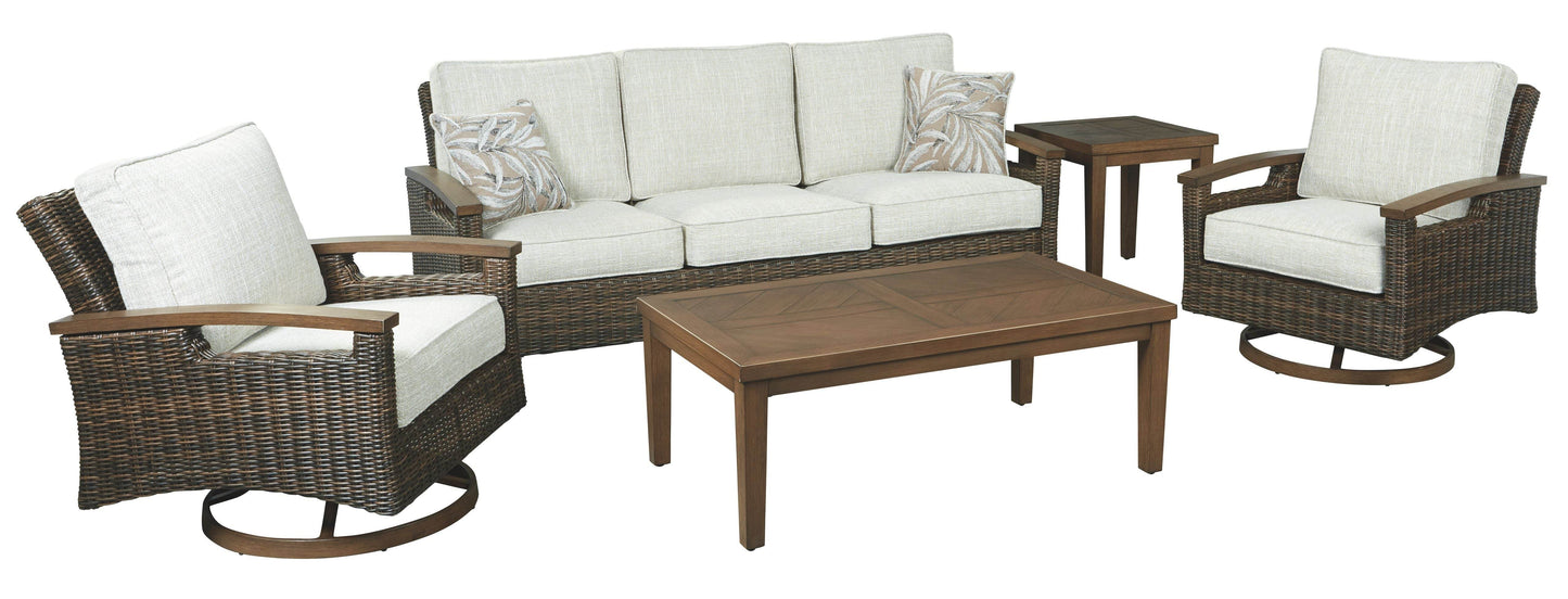 Paradise Trail - Medium Brown - Sofa with Cushion - Forward Furniture