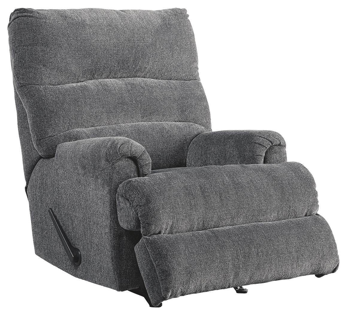 Man Fort - Graphite - Rocker Recliner - Fabric - Forward Furniture