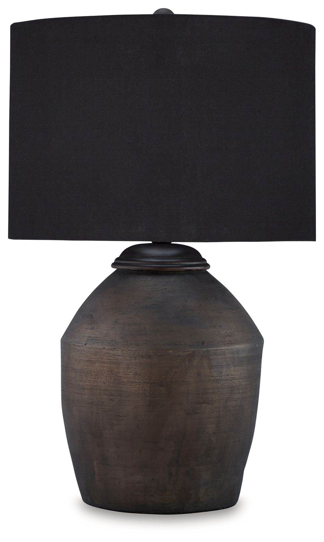 Naareman - Metallic Black - Terracotta Table Lamp - Forward Furniture