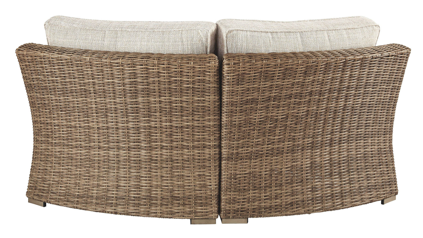 Beachcroft - Beige - Curved Corner Chair w/Cushion - Forward Furniture